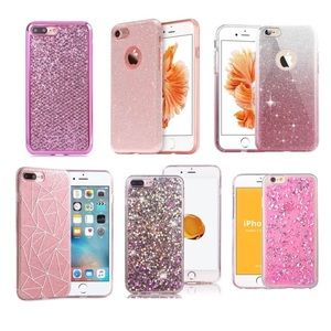 IPHONE 8x and 7 plus glittery fun cases